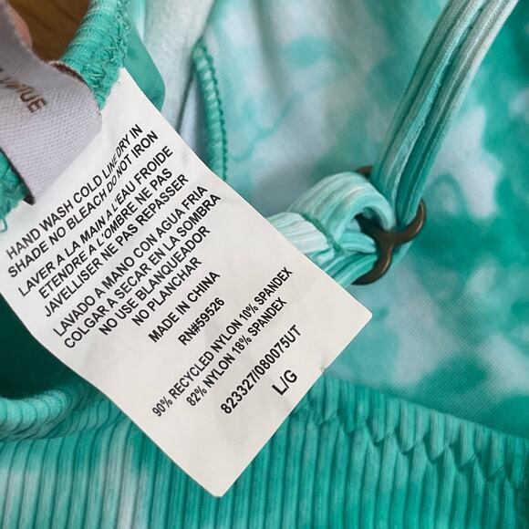 BECCA Crystal Sarah Rib Underwire Bra Swim Top Jasper Size Large - Picture 5 of 6